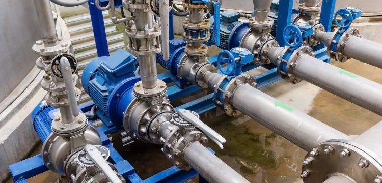 Produits et composants étanchéité Station de pompage et canalisation sur le toit du réservoir d'eau pour travaux industriels-recadre